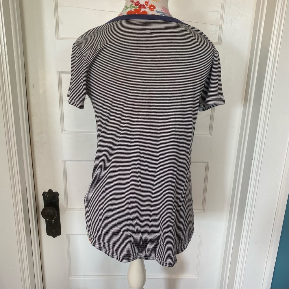 Striped Ringer Text Tee - Picture 3 of 3
